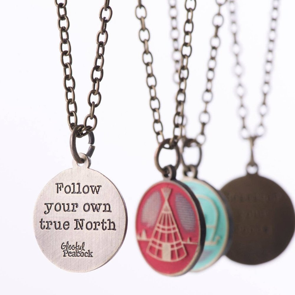 Flamingo Pink Heart Blessed Token Necklace - Picture 3 of 3